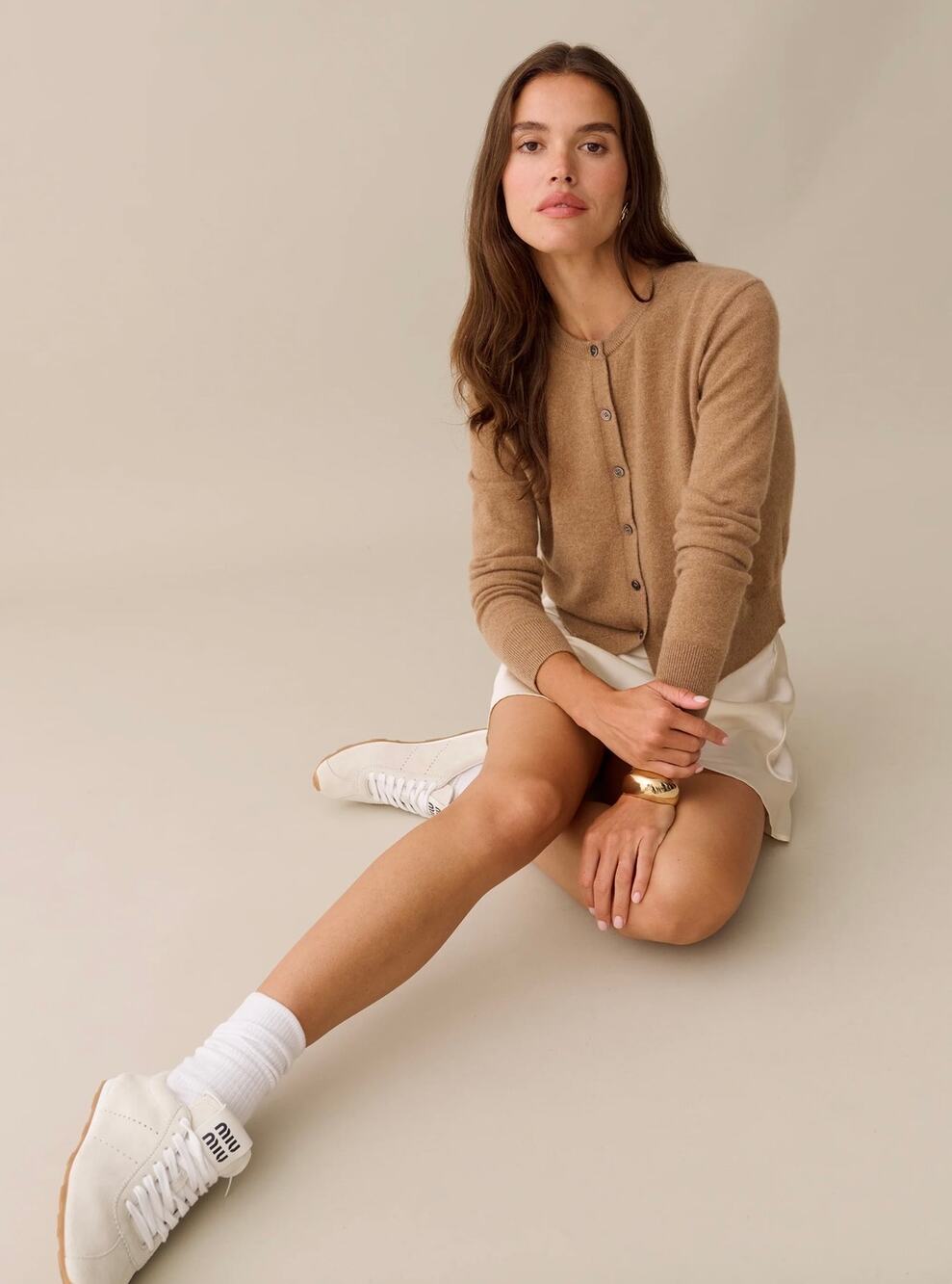 New NWT CAARA Finley walnut brown Cashmere Cardigan $222  Sz XL